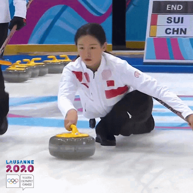 Curling Youth Olympic Games GIF - Curling Youth Olympic Games Sliding GIFs
