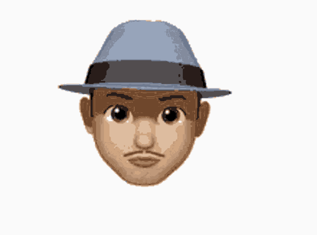 a pixel art of a man wearing a hat