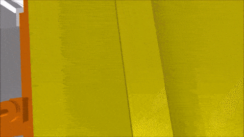 a yellow sign that says no asked is sitting on an orange surface
