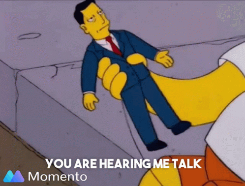 The Simpsons You Are Hearing Me Talk GIF - The Simpsons You Are Hearing Me Talk Doll GIFs