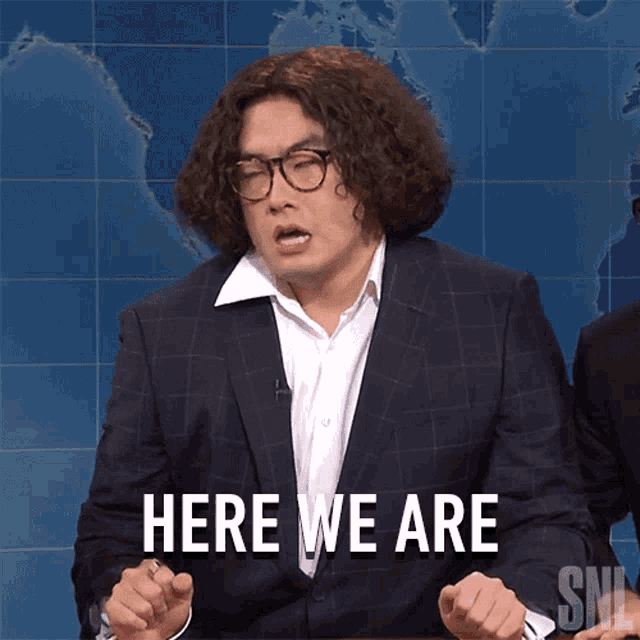 Here We Are Fran Lebowitz GIF - Here We Are Fran Lebowitz Saturday Night Live GIFs