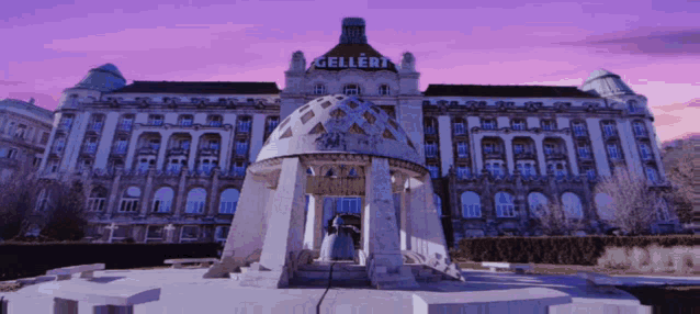 a building with the word gellert on it
