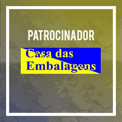 a yellow and blue sign that says patrocinador
