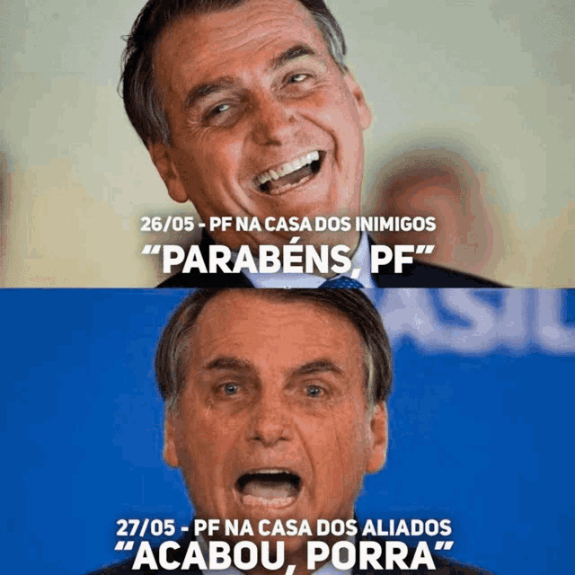 two pictures of a man with the words " parabens pf " on the top