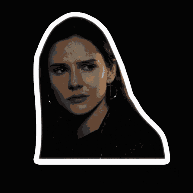 a sticker of a woman with the words mutluluk bir insanin