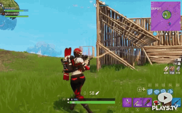 a person is playing a video game called fortnite ..