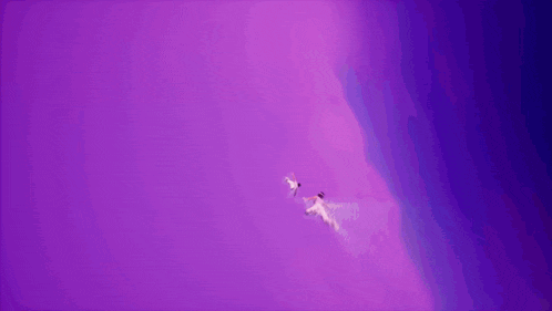 a blurry image of a person 's hand against a purple background .