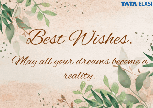 a card that says best wishes on it