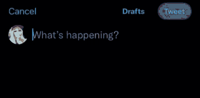 a screenshot of a tweet that says " what 's happening ? "