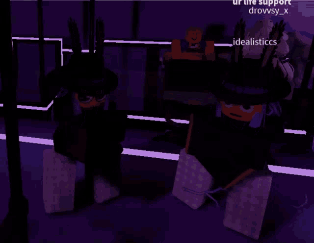 ur life support drowsy_x and idealisticcs are visible on the purple background