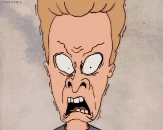 a close up of a cartoon character 's face with peteneems written in the corner