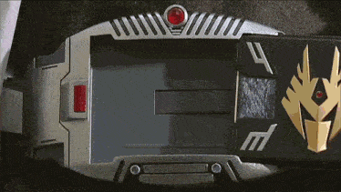 a close up of a clock with a light coming out of the top