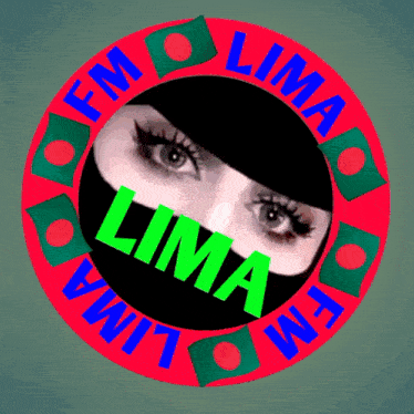 a picture of a woman 's face with the word lima on it