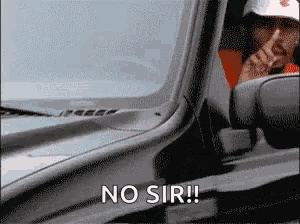 a man is smoking a cigarette in a car and says no sir !