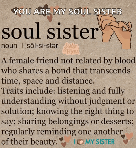 a poster that says ' you are my soul sister ' on it