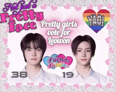 a poster that says not just a pretty face pretty girls vote for leewon