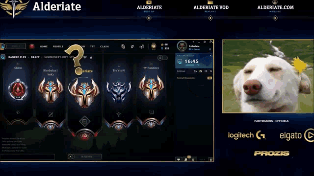a screen shot of a video game with the name alderiate at the top