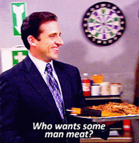 Who Wants Some Man Meat Michael GIF - Who Wants Some Man Meat Michael Scott GIFs
