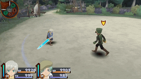 a screenshot of a video game shows a character with a sword and hp 992