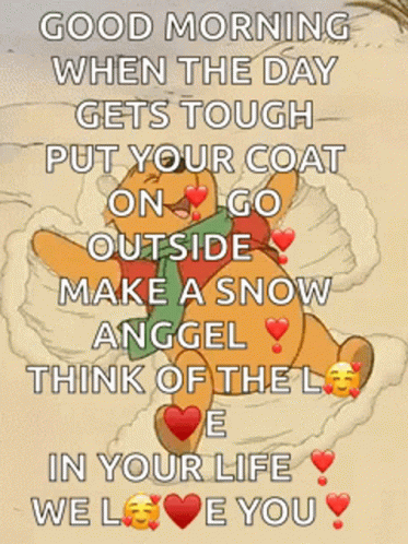 Pooh Snow Angels GIF - Pooh Snow Angels GIFs