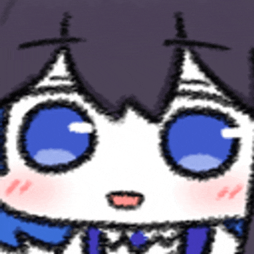 a drawing of a girl with blue eyes
