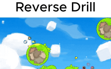 a game called reverse drill is being played on a computer screen