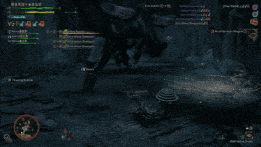 a screenshot of a video game with a floating bubble in the middle