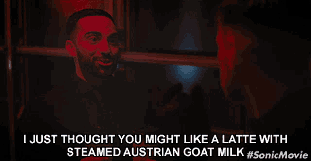 I Just Thought You Might Like A Latte With Steamed Austrian Goat Milk Thought GIF - I Just Thought You Might Like A Latte With Steamed Austrian Goat Milk Thought Latte GIFs