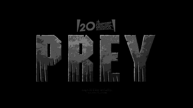 the word prey is on a black background with the 20th century studios logo