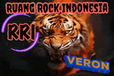 a picture of a tiger with the words ruang rock indonesia written above it