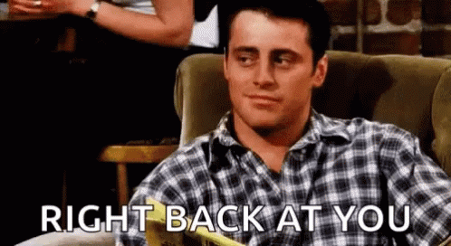 Right Back At You Joey Gif Right Back At You Joey Wink Discover Share Gifs