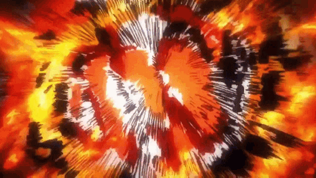 it looks like a cartoon explosion with a heart in the middle .