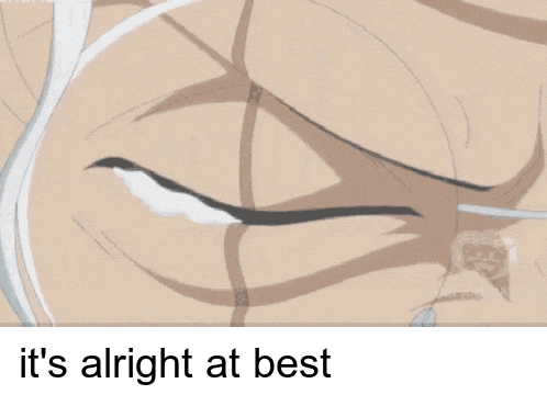 a picture of a man with glasses and the words it 's alright at best below it