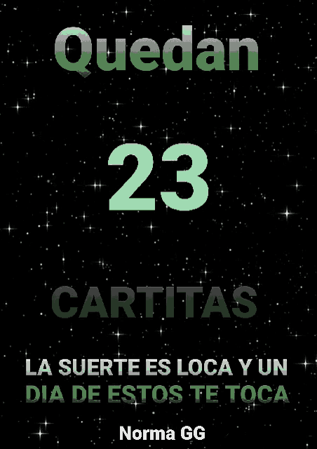 a poster that says quedan cartitas in green on a black background