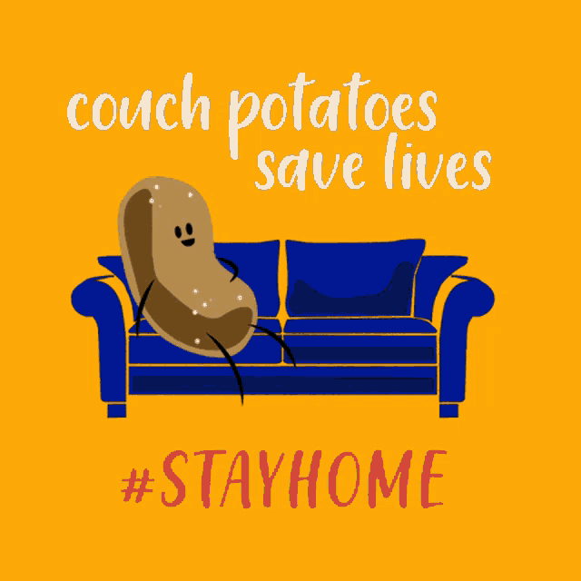 Couch Potato Stay Home GIF - Couch Potato Stay Home Save Lives GIFs