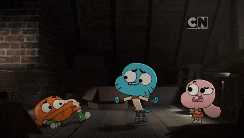 a cartoon character from the amazing world of gumball is on cn
