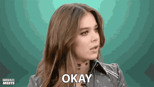 a woman with the word okay on her face