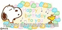 snoopy and woodstock are standing next to each other on a birthday card .