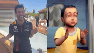 Daniel Ricciardo Laughing GIF - Daniel Ricciardo Laughing Sim Baby GIFs