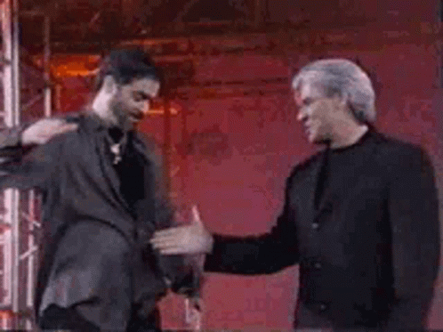 Eric Bischoff Vince Russo GIF - Eric Bischoff Vince Russo Shake Hands GIFs