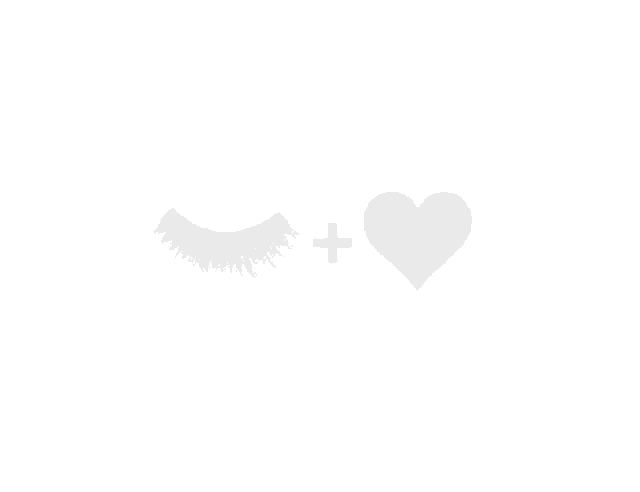 a silhouette of a pair of eyelashes and a heart