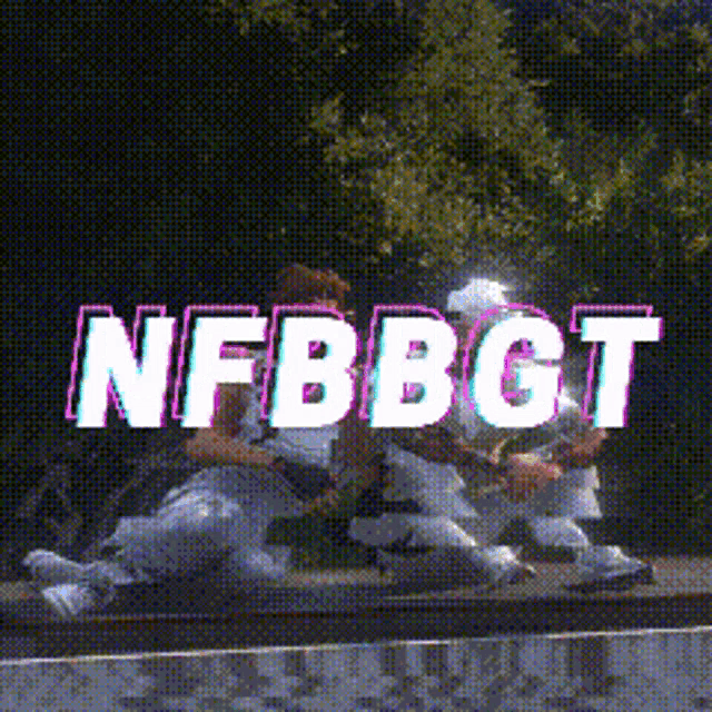 nfbbgt is displayed on a screen with a blurry background