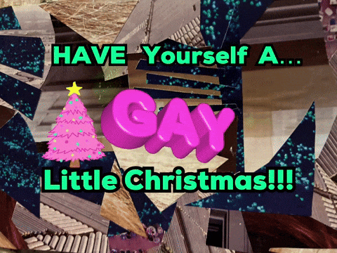 a poster that says have yourself a ... gay little christmas