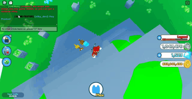 a screenshot of a video game with a character named preston on it