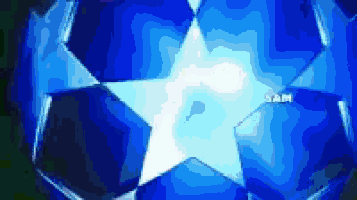 a blue ball with a white star on it