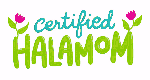 a logo that says certified halamom with flowers and leaves