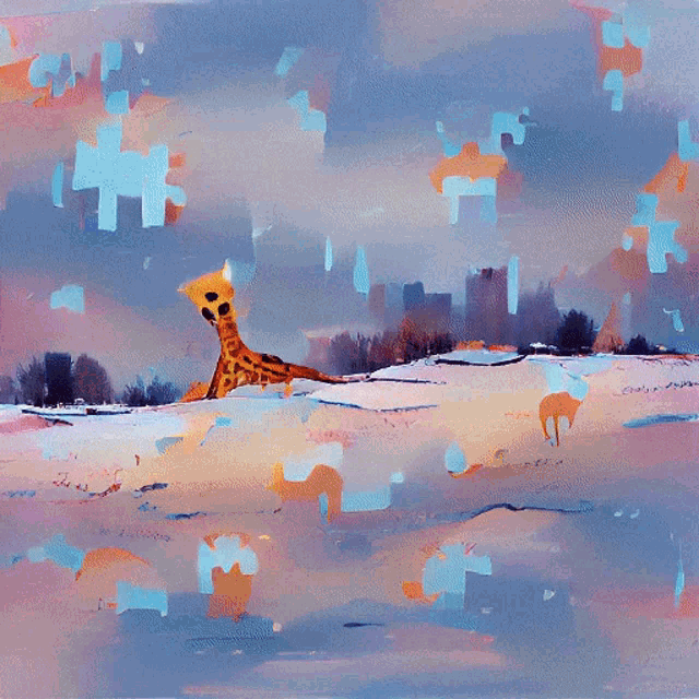 A Chilly Giraffe Art GIF - A Chilly Giraffe Art Ai GIFs