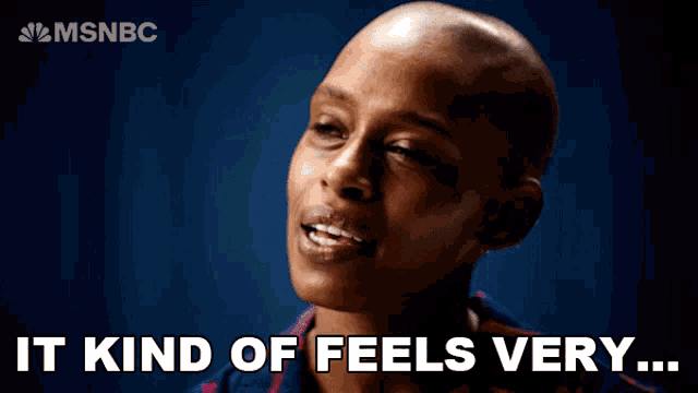 a woman with a bald head says it kind of feels very ...