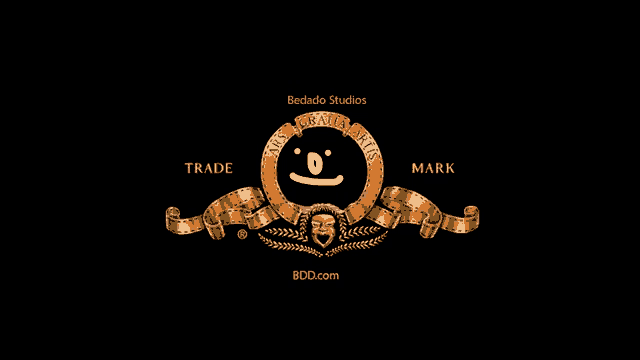a logo for bedado studios with a smiley face in the center