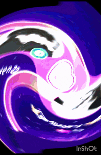 a purple and pink swirl with the word inshot on the bottom right